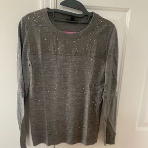 JCrew Plaid and Sparkle Sweater